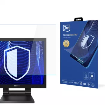 3MK PROTECTION FlexibleGlass Pro Screen Protector for Philips 172B9TL Monitor (17 inch, 5:4, hybrid glass, 7H hardness, 0.3 mm, clear)
