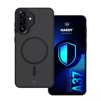 3MK Hardy Hazy MagCase for Samsung Galaxy A37, Black