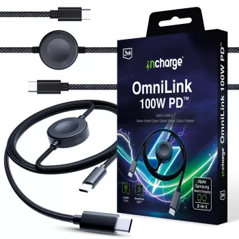 3MK PROTECTION 3mk incharge® OmniLink 100W PD Black 1.5m USB-C to USB-C Cable