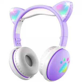 MOZOS KID DOG Wireless Headphones for Kids Purple
