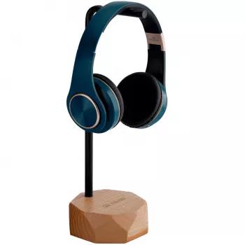 MOZOS HS-PRO-LIGHT Headphone Stand Made of Wood, Ash and Iron, 35 cm, Light Brown