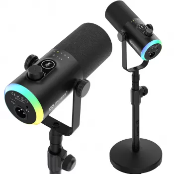 Mozos GM-ONE USB XLR RGB LED Microphone, Black