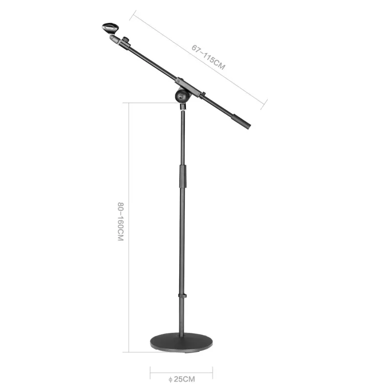 MOZOS SM810 Floor Microphone Stand Studio Stand Boom