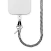 Crong Phone Crossbody Lanyard with Silver Chain - Universal Smartphone Strap