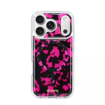 Crong Deluxe MAG Cover - Case for iPhone 17 Pro MagSafe (Pink Tortoise)