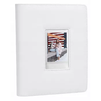 LOVEINSTANT Photo Album for 288 Photos, Compatible with Fuji Instax Mini, Polaroid 300, Zink, Canon Ivy, HP Sprocket, Kodak Smile, White Cover with Viewing Window