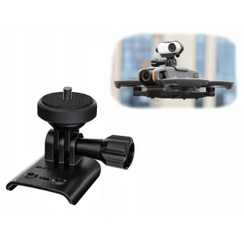 SUNNYLIFE Camera Mount for DJI Avata 2, GoPro & 1/4 inch Thread, Black/Grey
