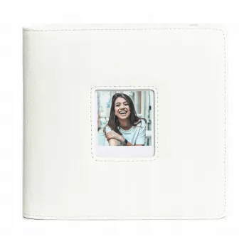 LOVEINSTANT Photo Album for Polaroid Go - 36 Sheets, 288 Photos, White PU Leather