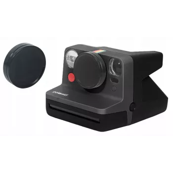 LOVEINSTANT Aluminium Protective Lens Cap for Polaroid Now Now+ Black