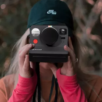 LOVEINSTANT Aluminium Protective Lens Cap for Polaroid Now Now+ Black