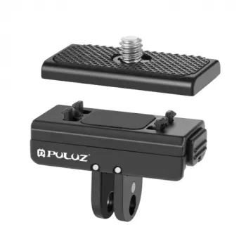 PULUZ Quick Release Mount Adapter for GoPro 1/4 inch Tripod Thread to GoPro Quick Release for Insta360 Ace Pro X4/X3/X2/X, DJI Osmo Action, PU965B