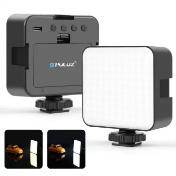 PULUZ LED Video Light 100 LEDs 5W Bi-Colour 2900-6500K USB-C 1/4 inch Screw Mount for Camera/Phone PU4141B