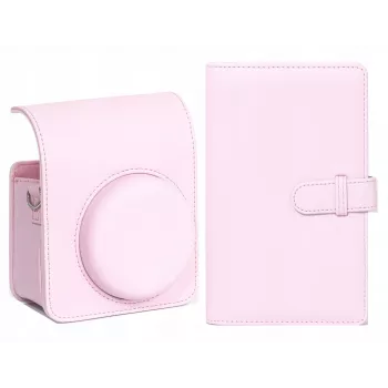 LOVEINSTANT Camera Bag and Photo Album Set for Fujifilm Instax Mini 13 - Pink