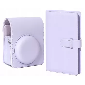 LOVEINSTANT Camera Bag and Photo Album Set for Fujifilm Instax Mini 13 - Purple