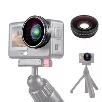 PULUZ Wide Angle Lens FOV Boost 185° for DJI Osmo Action 6 / HD Glass / PU1103