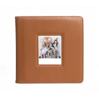 LOVEINSTANT Photo Album for 288 Photos, Compatible with Fuji Instax Wide 400/300, Polaroid 600/Now, Brown