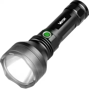 VAYOX VA0109 Rechargeable Tactical Flashlight, 1900 lm, 20 W, 5000 mAh, USB-C, IPX5