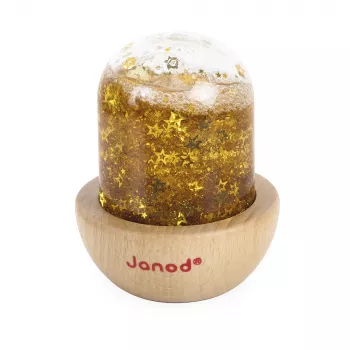 Janod Sensory Snow Globe Ball Yellow from 12 Months