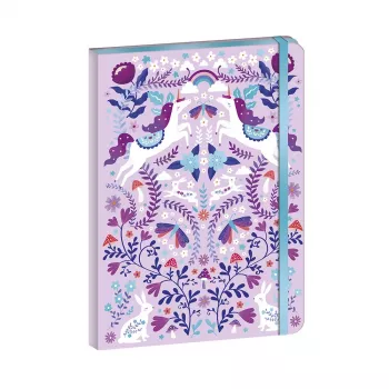 Janod Unicorn Dreamland Notebook with Elastic Band, 6+