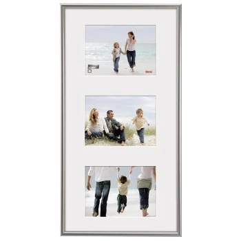 Hama Madrid Photo Frame for 3 Photos 10x15 cm, Silver, 23x45 cm