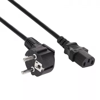 Akyga AK-PC-08C Power Cable CEE 7/7 to IEC C13 10m Black