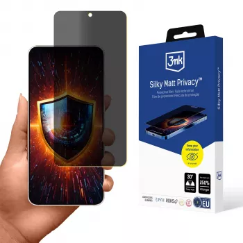 3MK Silky Matt Privacy - Matt Privacy Screen Protector for Samsung Galaxy S25 Edge