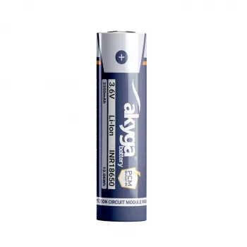 Akyga AKY2462 INR18650-33.5M-PCM Li-Ion Battery 18650 3.6 V 3350 mAh with PCM Protection