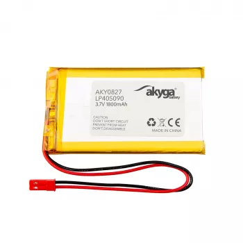 Akyga AKY0827 LP405090 Li-Po Battery 3.7 V 1800 mAh, PCM, JST 2.54 2-Pin, 150 mm