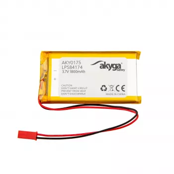 Akyga AKY0157 LP584174 Li-Po Battery 3.7 V 1800 mAh, PCM, JST 2.54 2-Pin, 150 mm