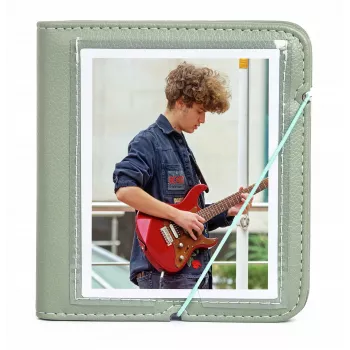 LOVEINSTANT Photo Album for 28 Photos, Compatible with Fuji Instax Wide, Square, Polaroid 600, SX-70, Now - Green
