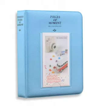 LOVEINSTANT Photo Album for 64 Photos for Fujifilm Instax Mini 13 12 11 40 41 99 Evo Link / Blue
