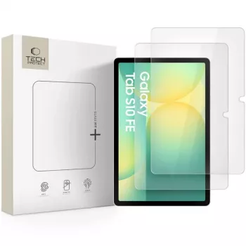 Tech-Protect Glass Fit+ Tempered Glass Screen Protector Film for Samsung Galaxy Tab S7/S8/S9 11.0 / S9 FE/S10 FE 10.9 - Transparent (2-Pack)
