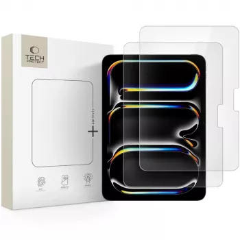 TECH-PROTECT Glass Fit+ 2-Pack Tempered Glass Screen Protector for iPad Pro 11 inch 5th/6th Generation (2021-2022) & M4 (2024) Clear