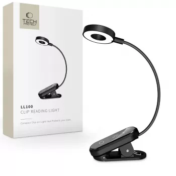 TECH-PROTECT LL100 Clip-On Reading Light Black