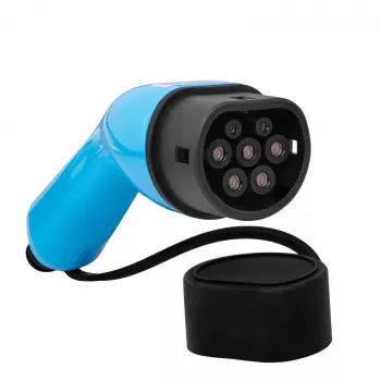 Akyga AK-SC-E17 Type 2 EV charging connector, 3-Phase, 32 A, female, blue
