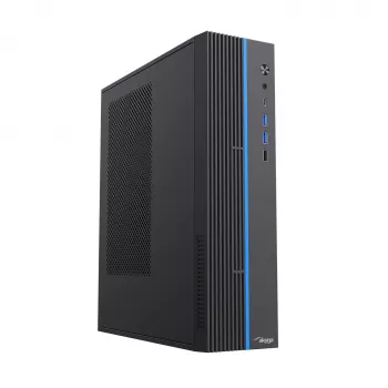 Akyga AK-302-01BL SFF PC Case, Micro-ATX / Mini-ITX, USB-C + 2x USB 3.0 + USB 2.0, without PSU, Black