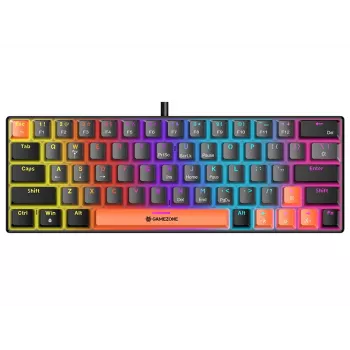Tracer GameZone Raptor 63 Wired Mechanical Gaming Keyboard, 60% Form Factor, Outemu Blue Switches, RGB Backlighting, Graphite