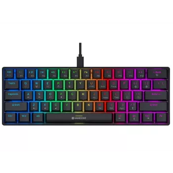 Tracer GameZone Claws 61 Wired Mechanical Gaming Keyboard, 60% Layout, Outemu Blue Switches, RGB Backlighting, Black
