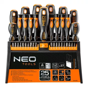 Set of Screwdrivers and Screwdriver Bits Neo Tools 37 Items