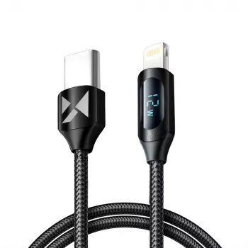 Wozinsky WUCLC1 Lightning to USB-C Cable 36W 480Mb/s 1m Black