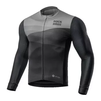 ROCKBROS Long Sleeve Cycling Jersey Spring/Summer L - Black