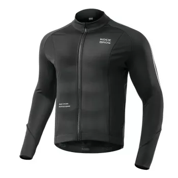 ROCKBROS Cycling Jacket Autumn/Winter Long Sleeve M - Black