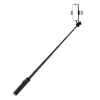 WOZINSKY Selfie Stick WC12YDS Telescopic Pole 1.3m Aluminium Alloy with Dual LED Light and Phone Holder - Black