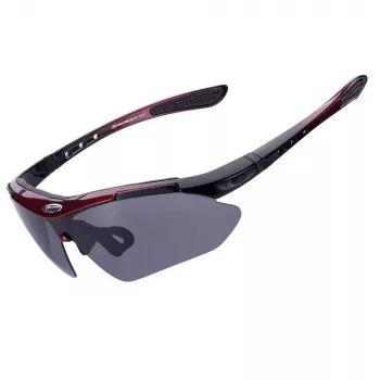 ROCKBROS 10001 Polarized Cycling Glasses - Black/Red