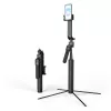 Premium Selfie Stick Wozinsky WST-360YS 1.8m with Tripod Function, Automatic 360° AI Face Tracking, Gesture Control - Black