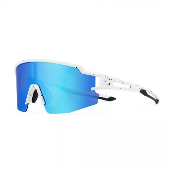 ROCKBROS Children's Polarized Cycling Glasses UV400 Protection White Blue Lenses