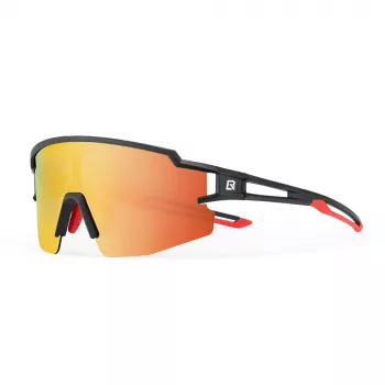 ROCKBROS Children's Cycling Glasses, Polarized, UV400 Protection, Black Frame, Grey Lenses