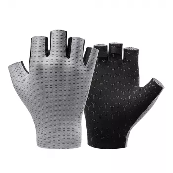 ROCKBROS Cycling Gloves Breathable Short Finger Size M Grey