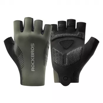 ROCKBROS Cycling Gloves Spring/Summer/Autumn, Short Finger, Size M - Green