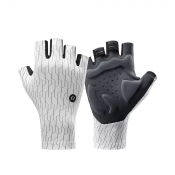 ROCKBROS Road Cycling Half Finger Gloves M White-Black